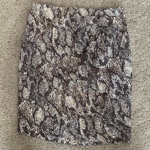 Snake skin pencil skirt